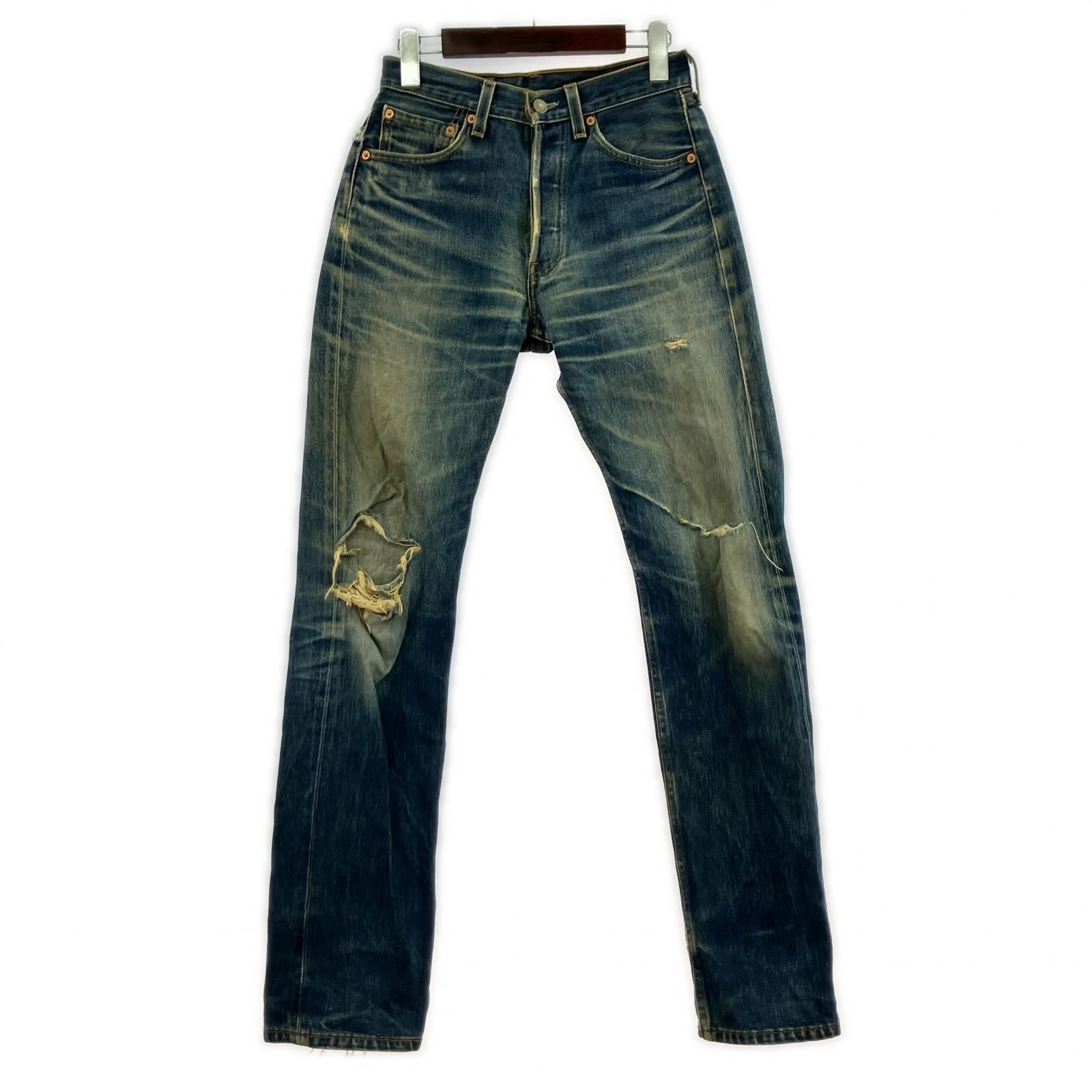 デニムパンツ Levi's 501xx 535刻印 米国製 W28 28 ブルー