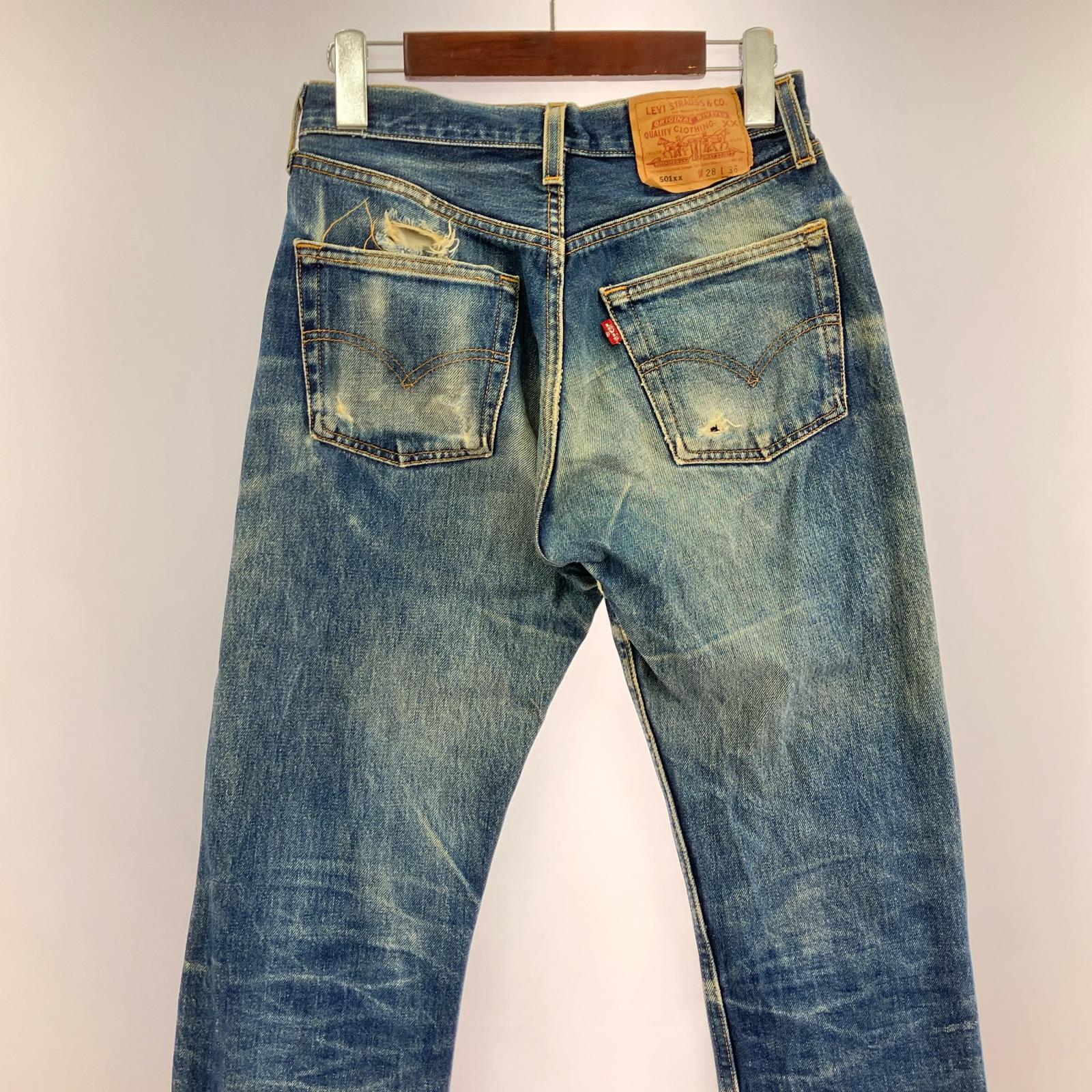 デニムパンツ Levi's 501xx 535刻印 米国製 W28 28 ブルー