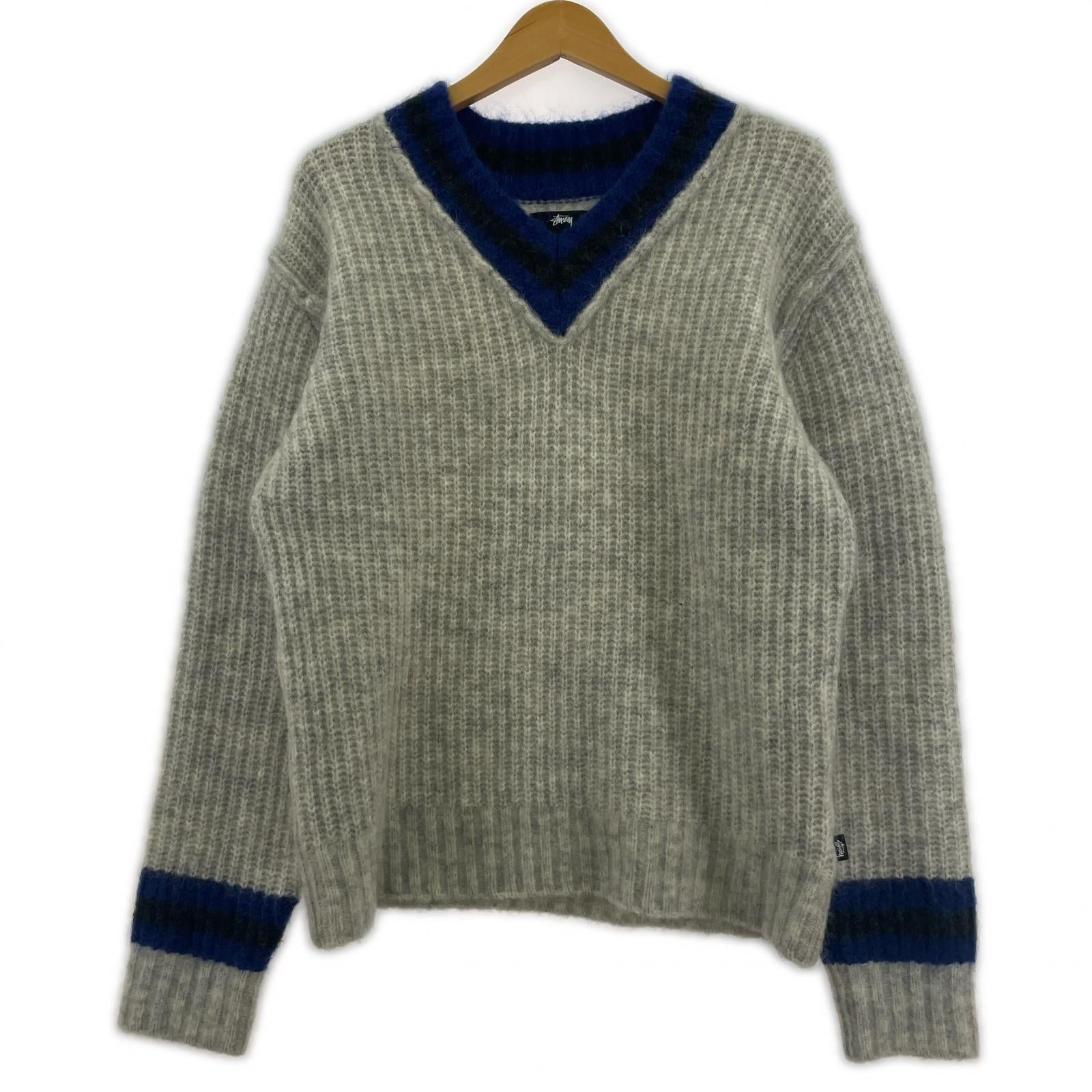 ニット Mohair Tennis Vネックニット GRY (M) M グレー