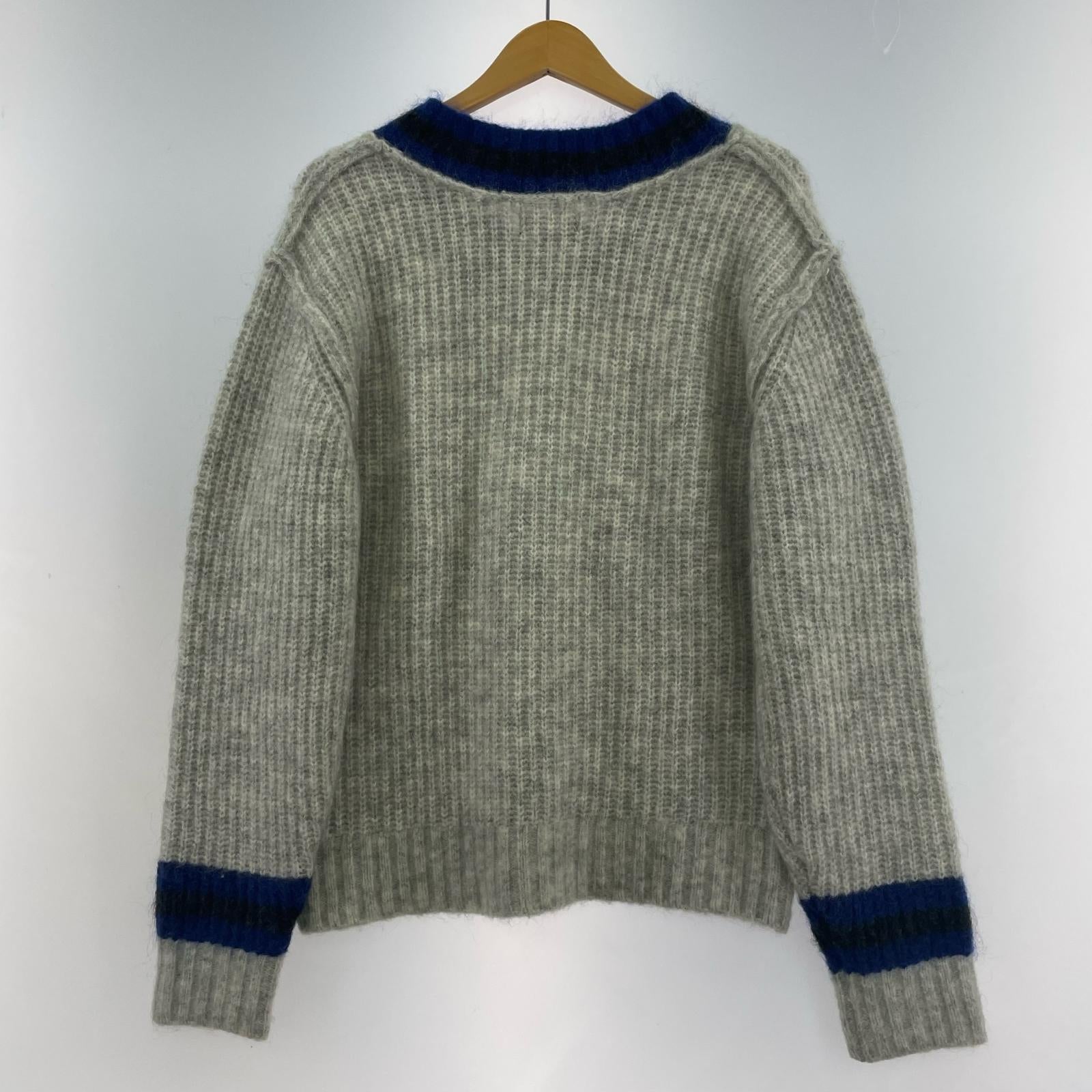 ニット Mohair Tennis Vネックニット GRY (M) M グレー