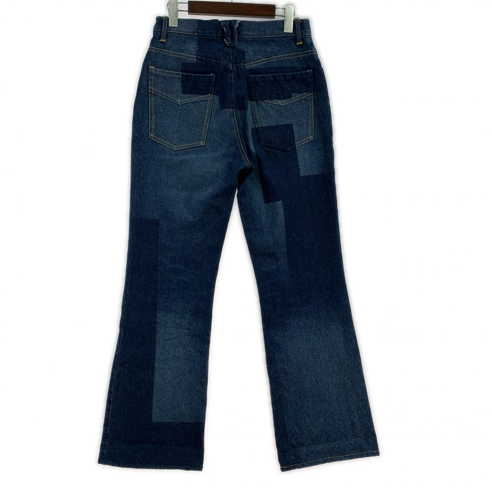 デニムパンツ デザインブーツカットデニム XS