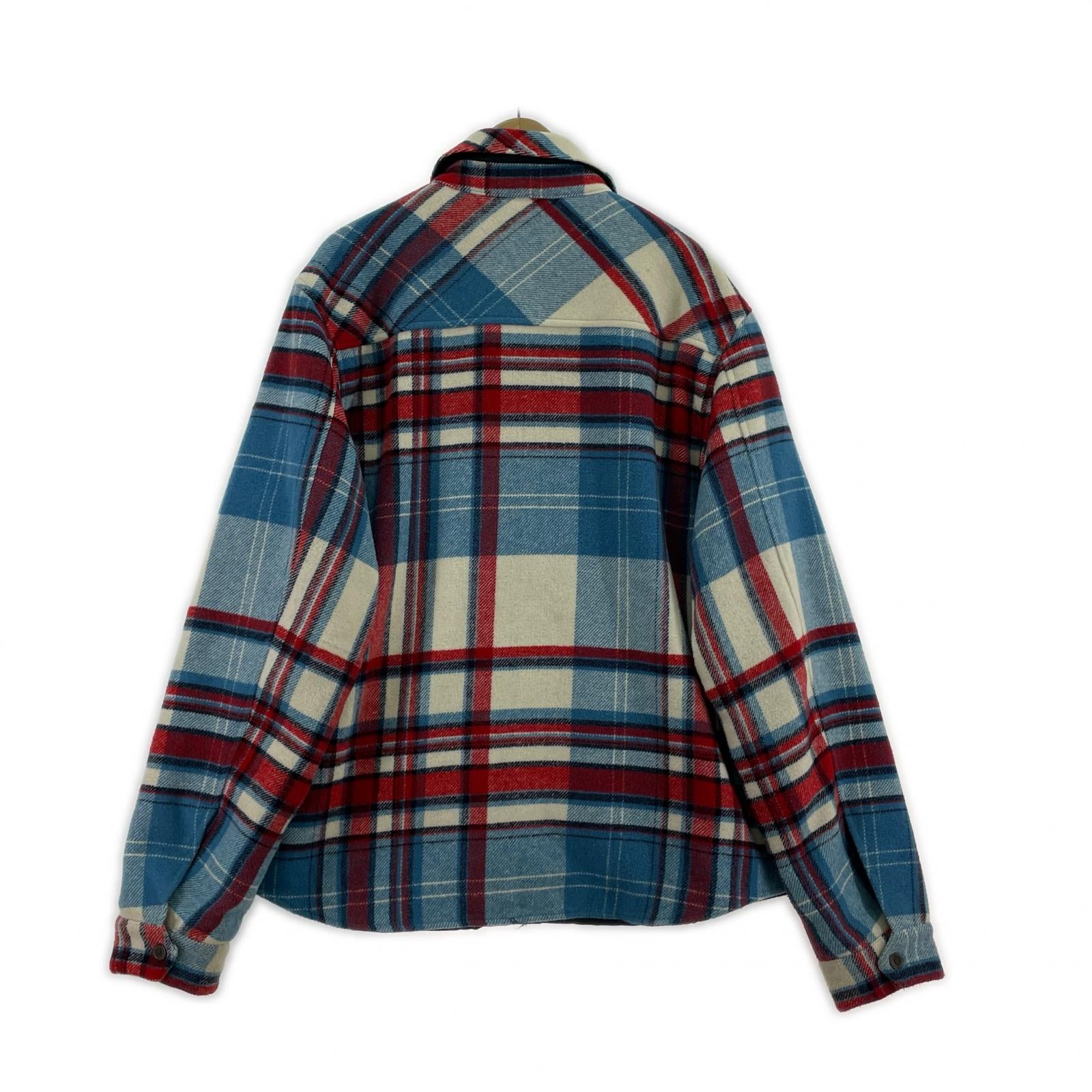 ジャケット Well Done Wool Plaid Anorak Jacket 赤青