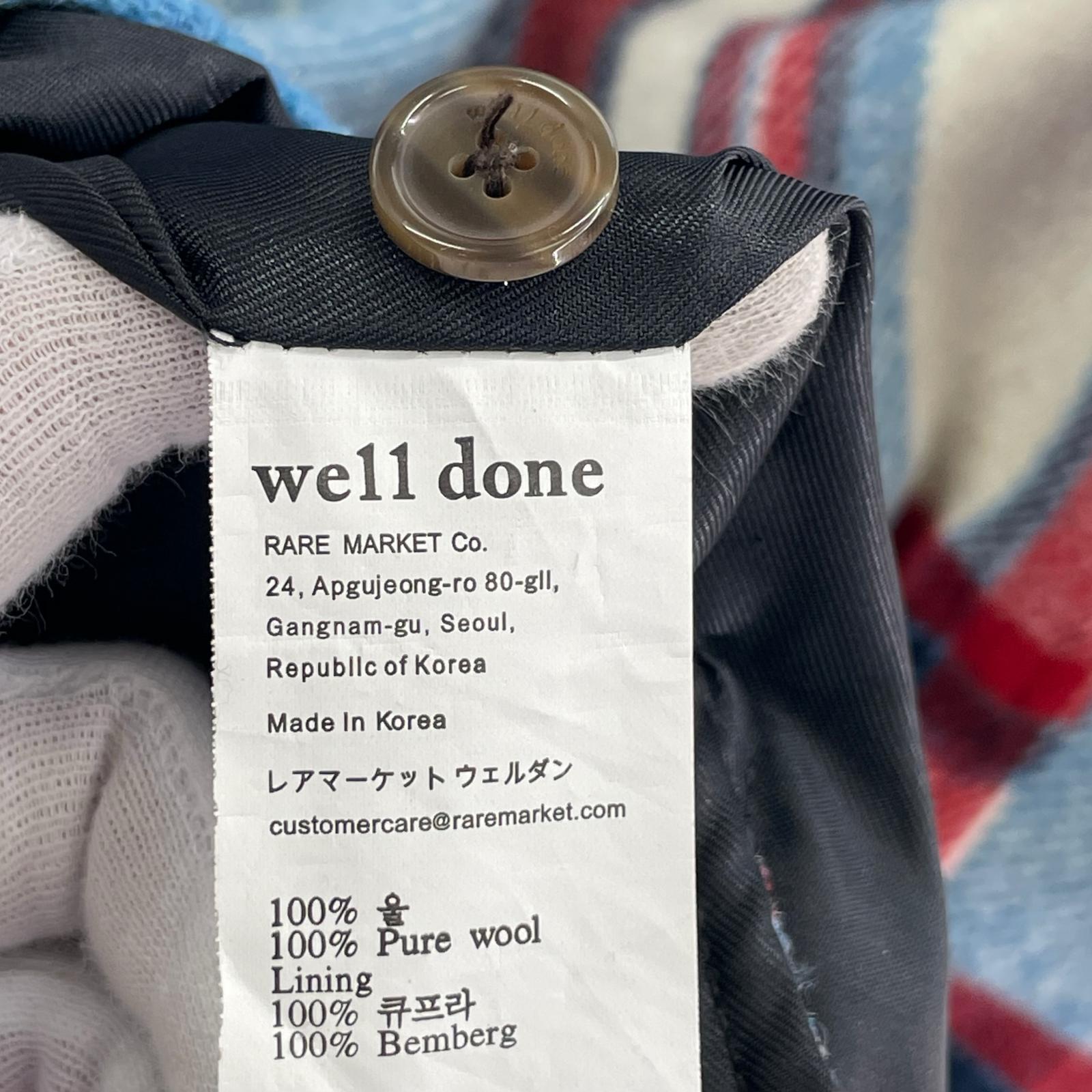 ジャケット Well Done Wool Plaid Anorak Jacket 赤青