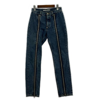 デニムパンツ 2C023-0320-50 Washed Denim Zipped Pants S ブルー