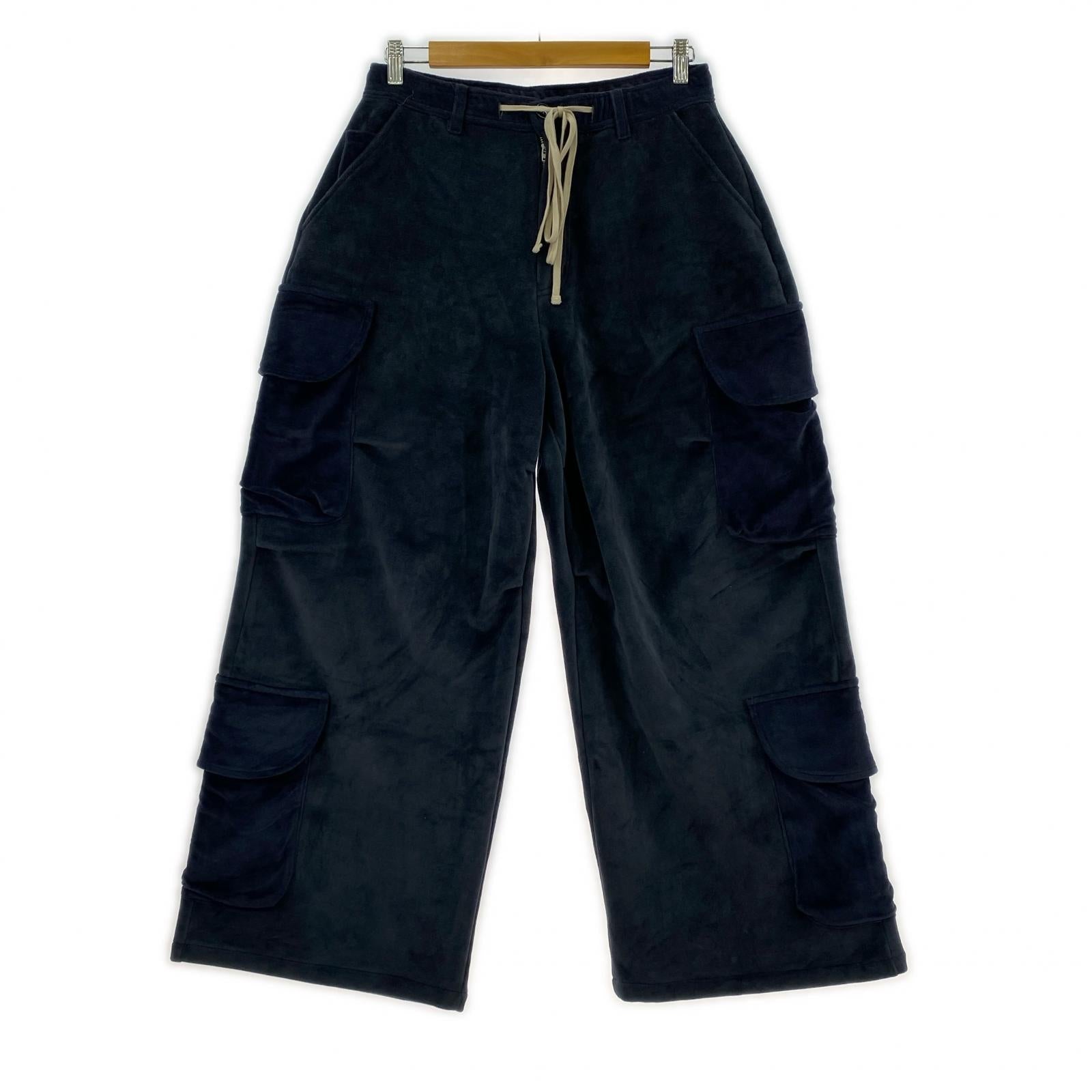 パンツ WFACE VELOUR FLARE CARGO PANTS M ネイビー