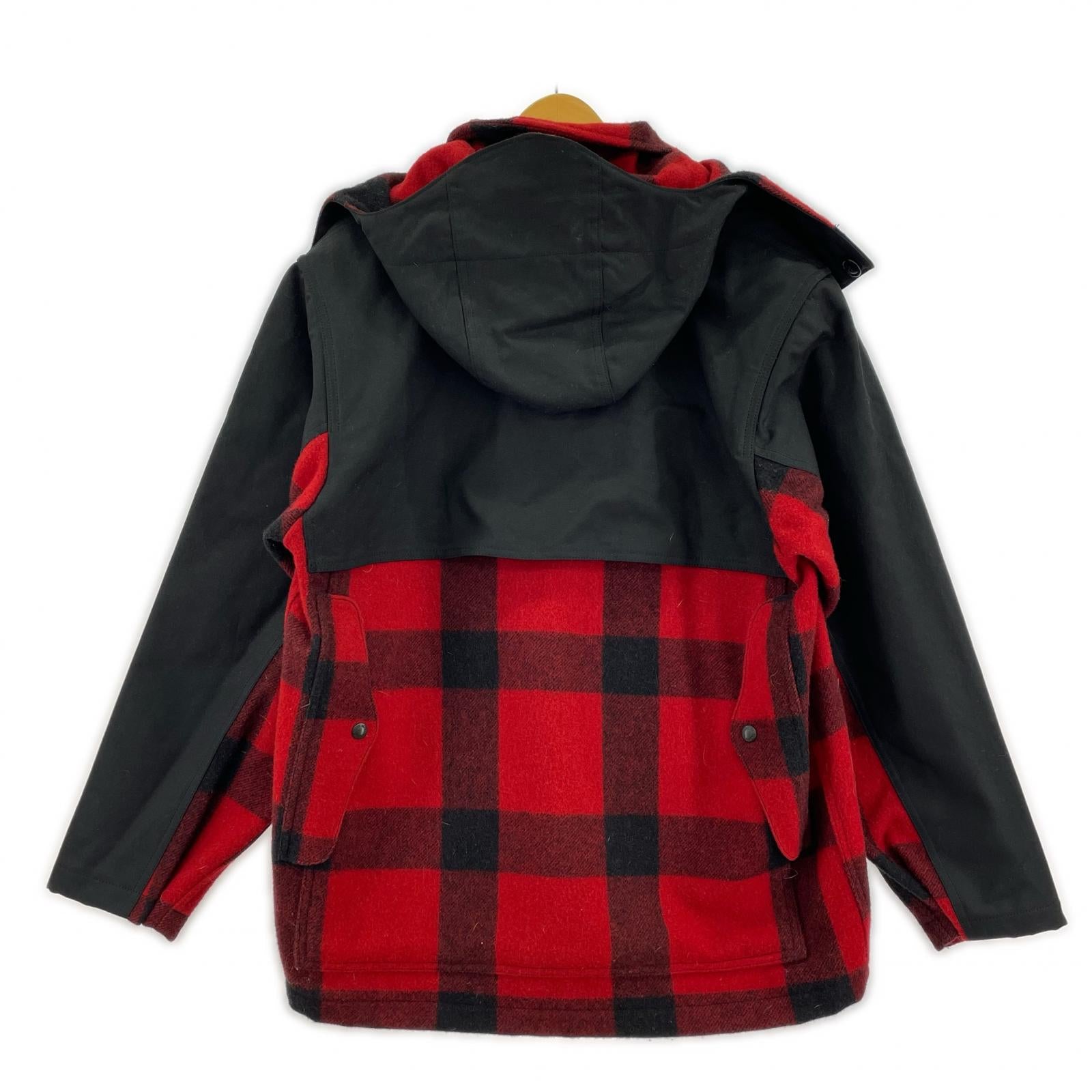 ジャケット マッキーノダブルジャケット 異素材 (M) 赤黒 M