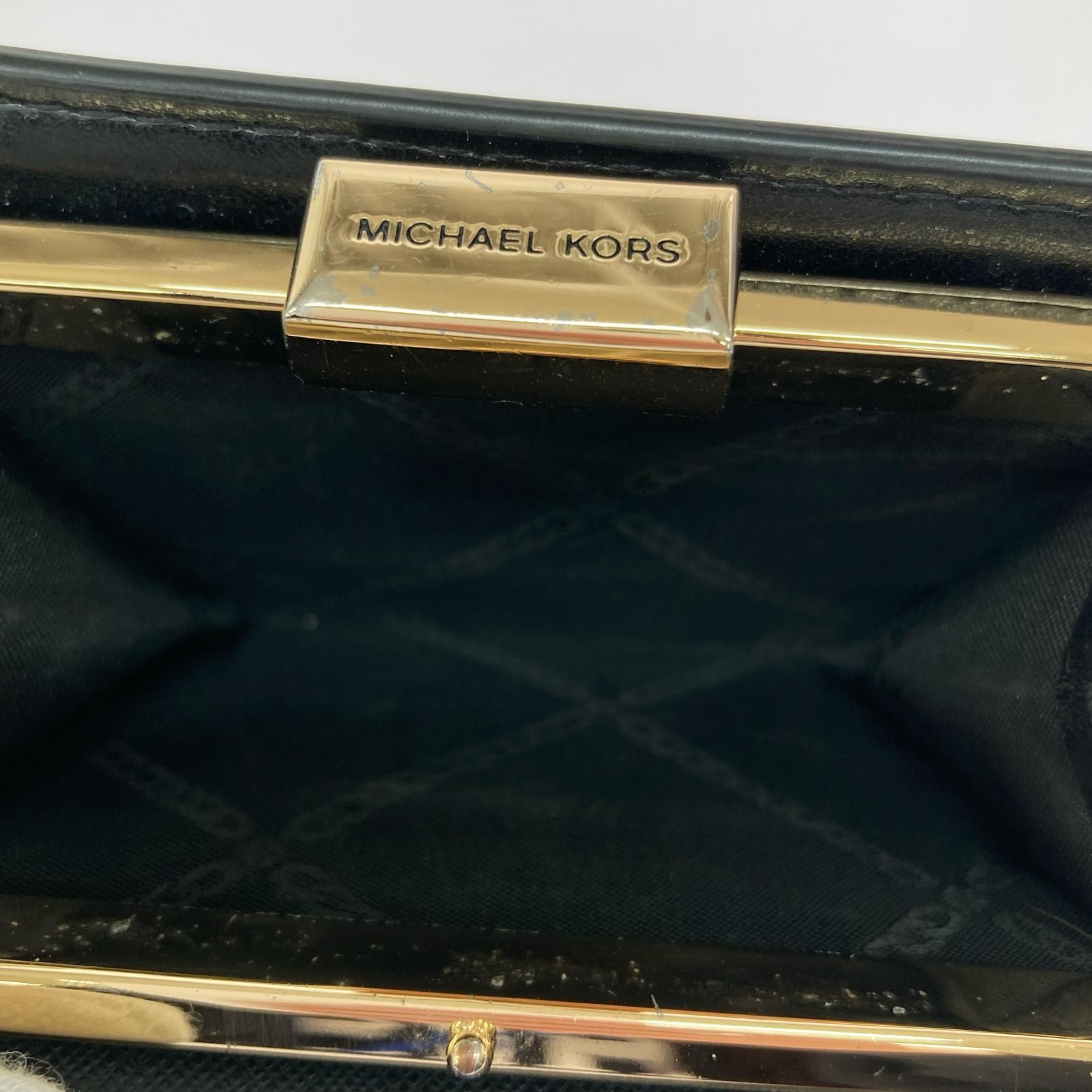 コンパクトウォレット MICHAEL KORS 三つ折り コンパクトウォレット 黒 ブラック