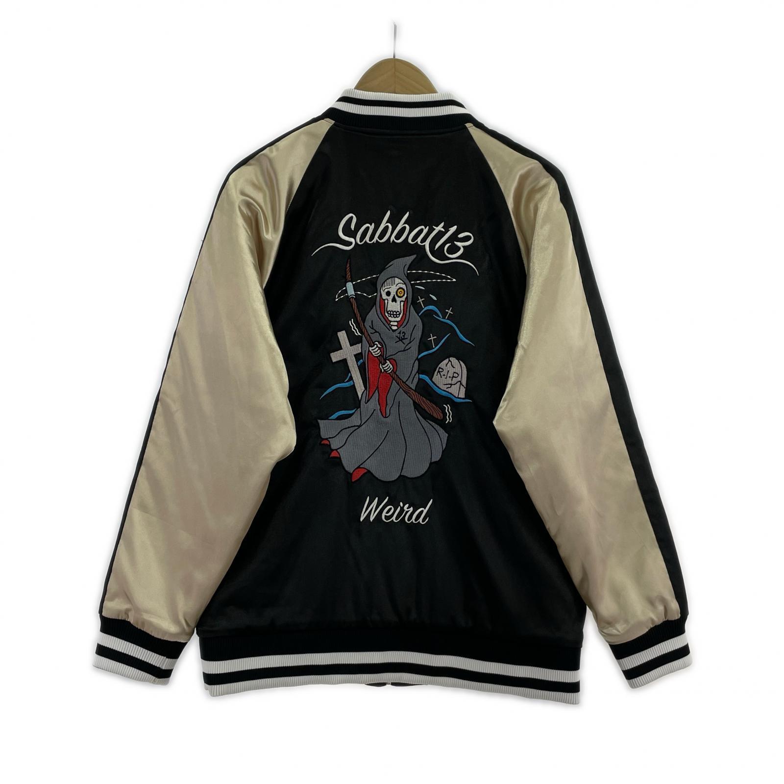 ジャケット SABBAT13 REAPER SUKAJYAN 刺繍スカジャン S S ブラック