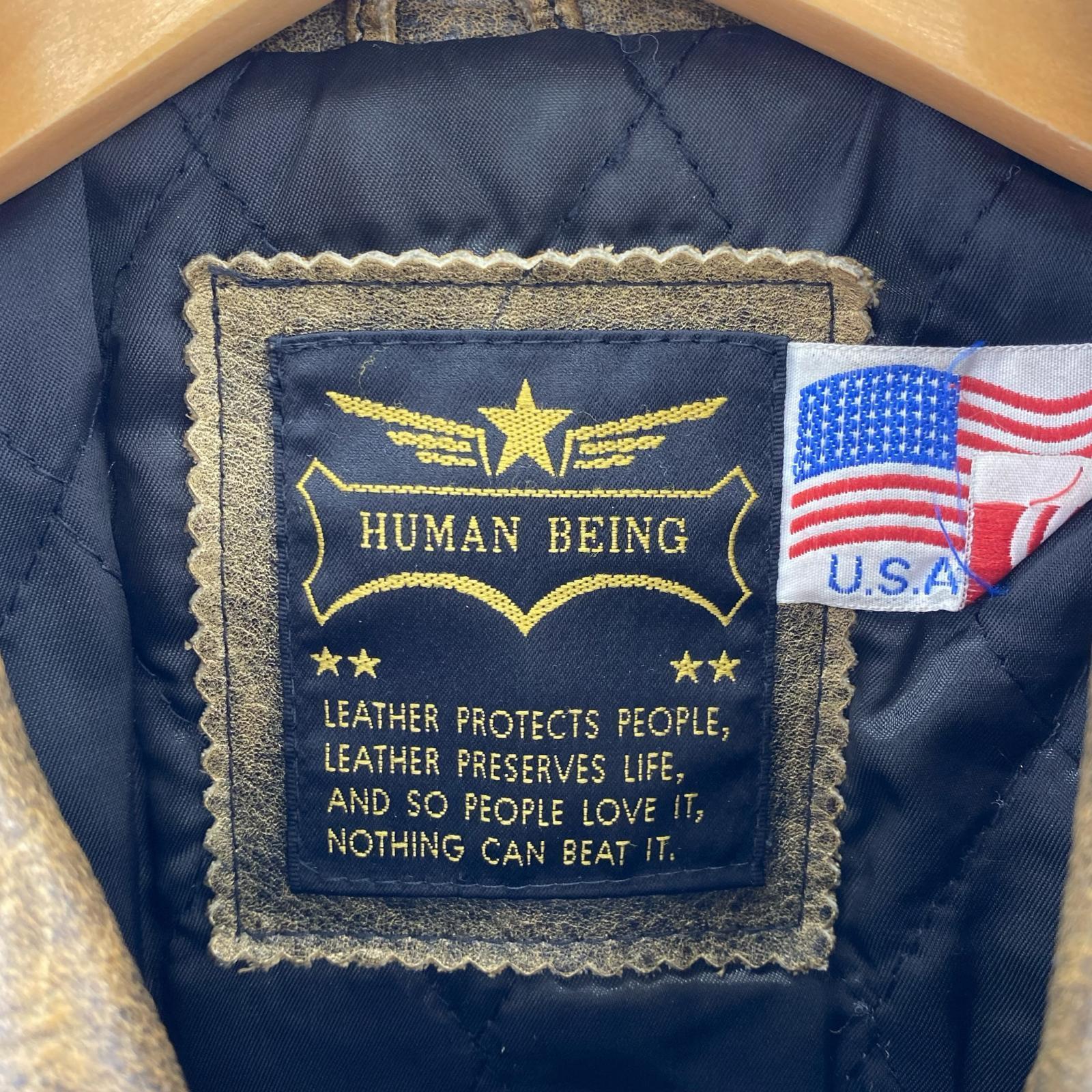 レザージャケット HUMAN BEING 38 ブラック