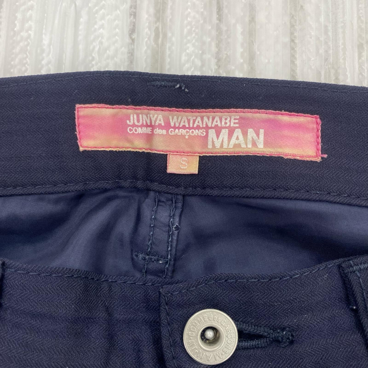 パンツ JUNYA WATANABE COMME des GARCONS スリムパンツ 紺 (W31) S ネイビー