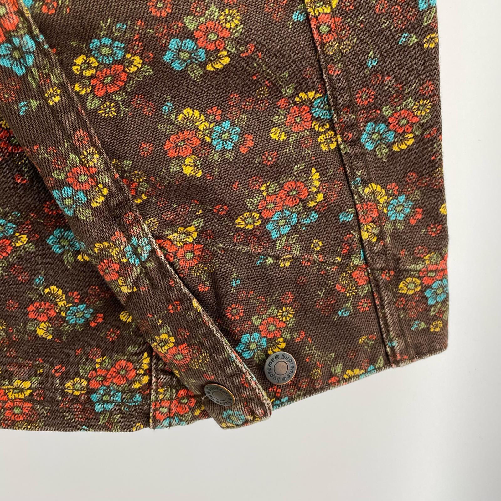 ジャケット 22SS Denim Chore Coat FLOWERS ブラウン
