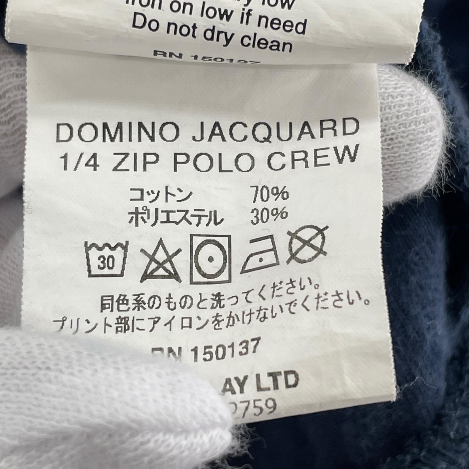 ポロシャツ Domino Jacquard 1/4 Zip Polo L NVY L