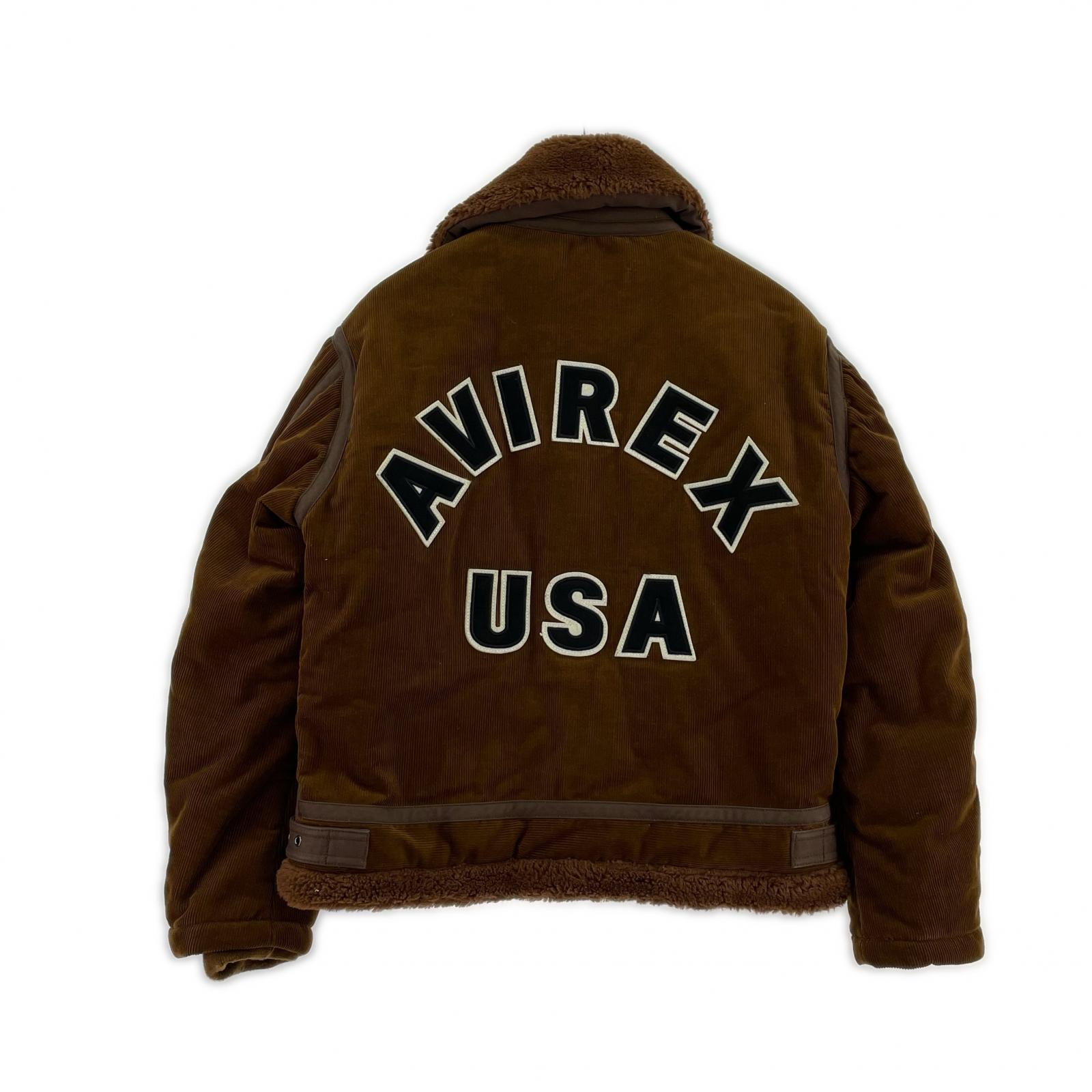 ジャケット AVIREX CORDUROY B-3 JACKET 783-3252074 茶 (M) M ブラウン