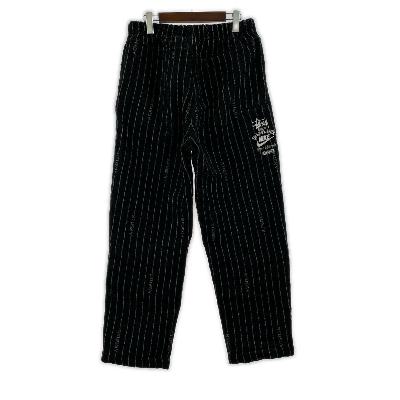 パンツ ×STUSSY 22AW Striped Wool Pants S S ブラック