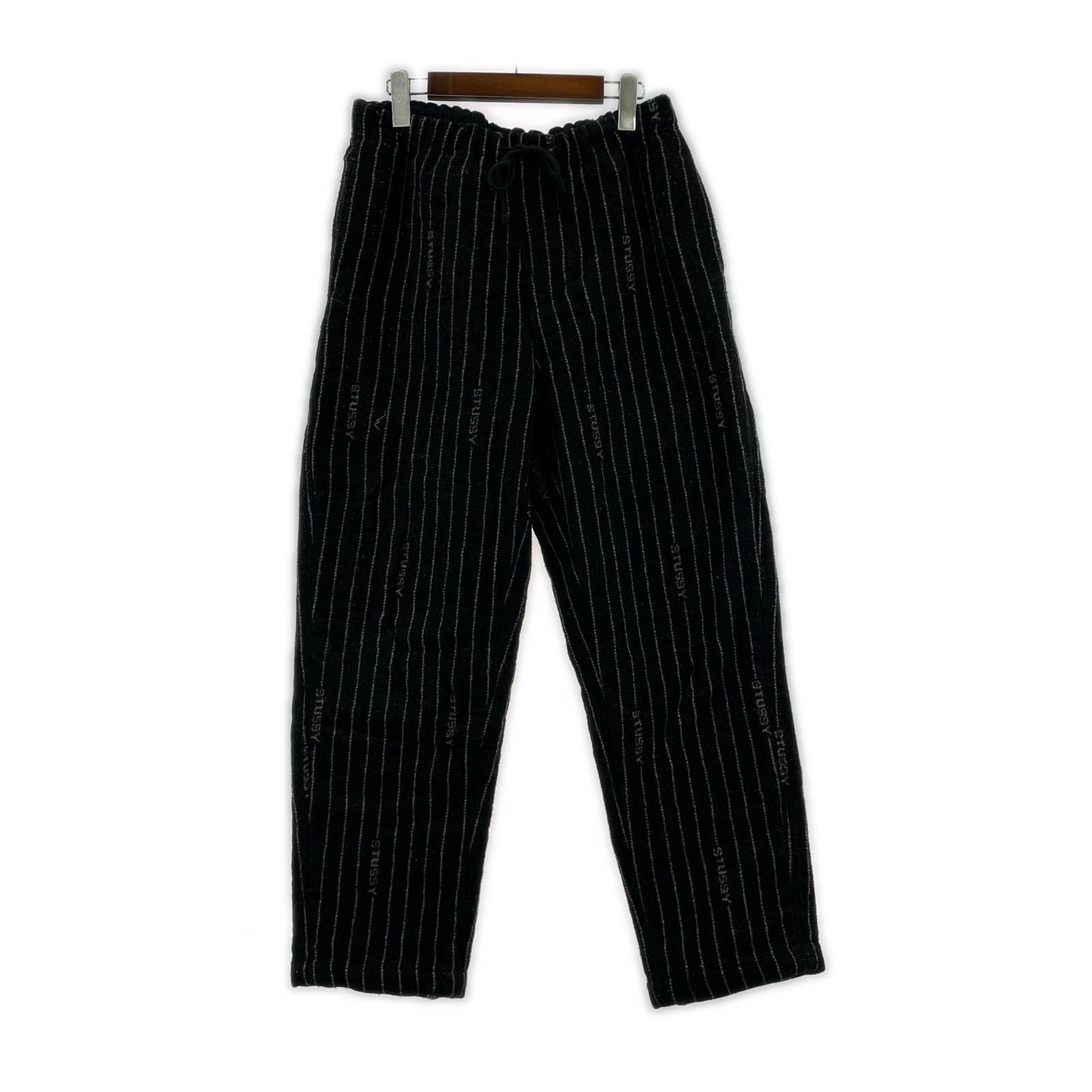 パンツ ×STUSSY 22AW Striped Wool Pants S S ブラック