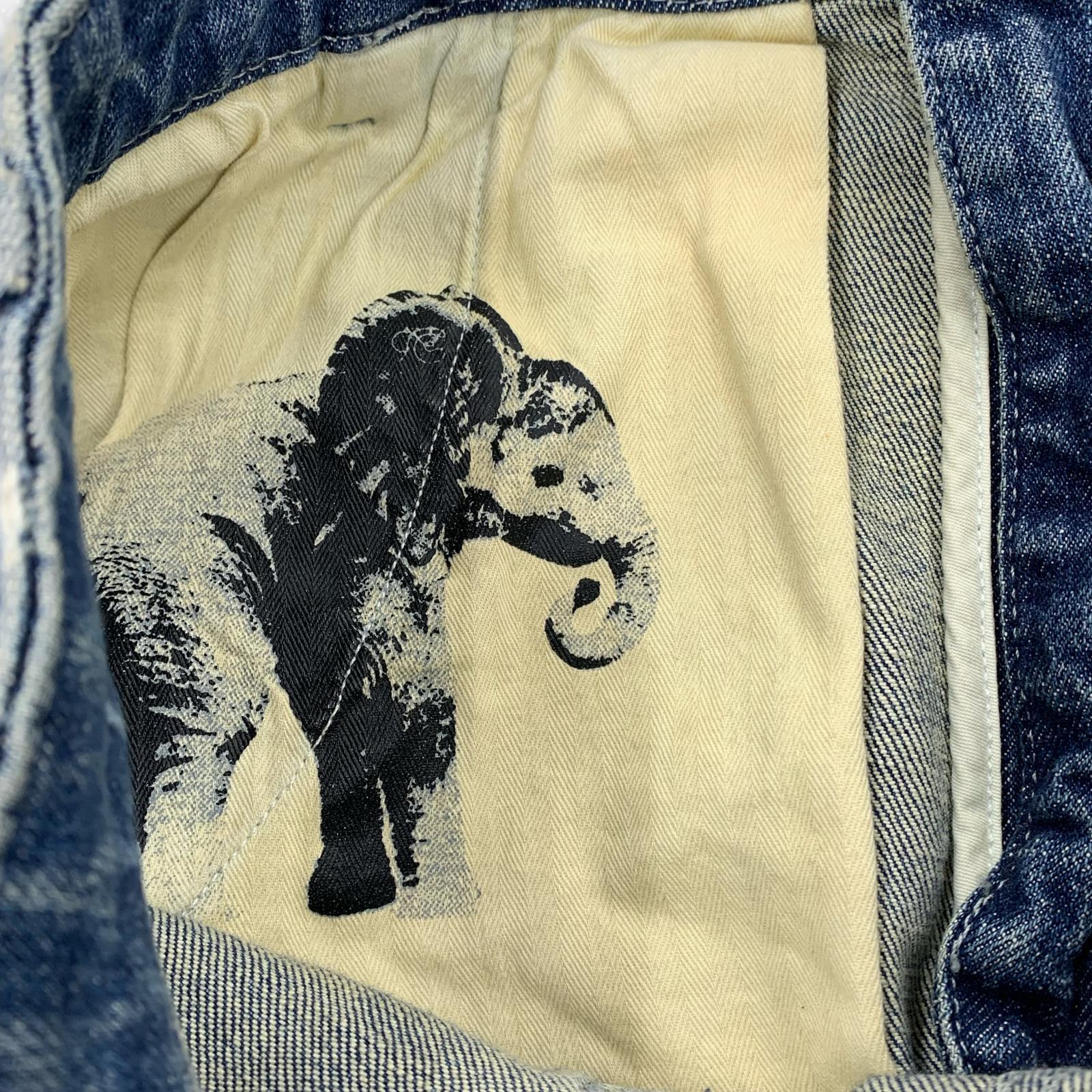 デニムパンツ fax copy express XL ブルー