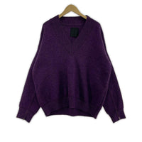 ニット 18AW 7G V-NECK KNIT パープル