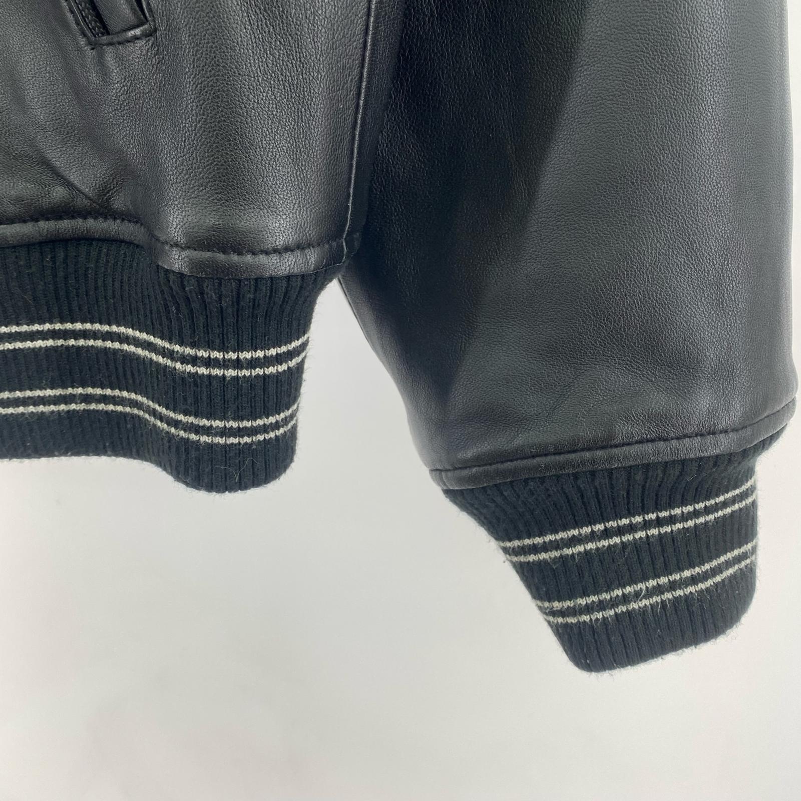 レザージャケット RECRORD BREAKERS VARSITY M ブラック