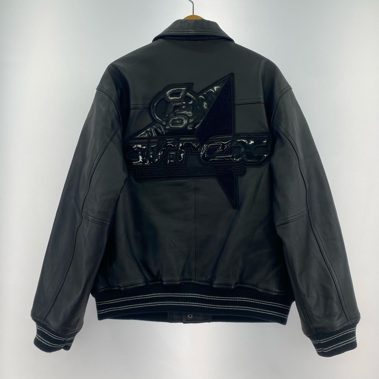 レザージャケット RECRORD BREAKERS VARSITY M ブラック