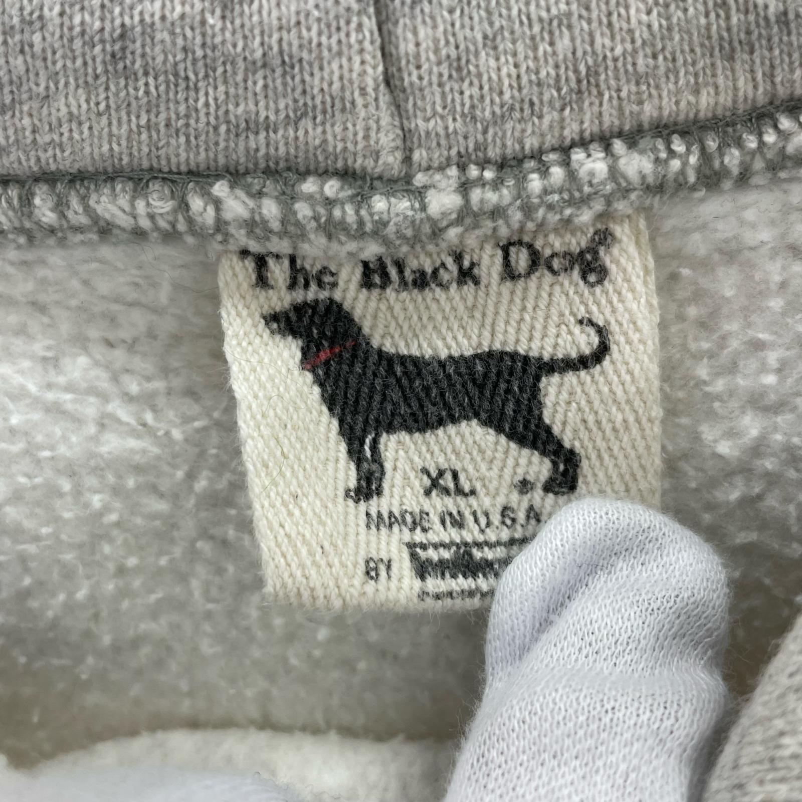 パーカー 90s The Black Dog Print Hoodie XL グレー