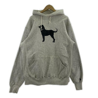 パーカー 90s The Black Dog Print Hoodie XL グレー
