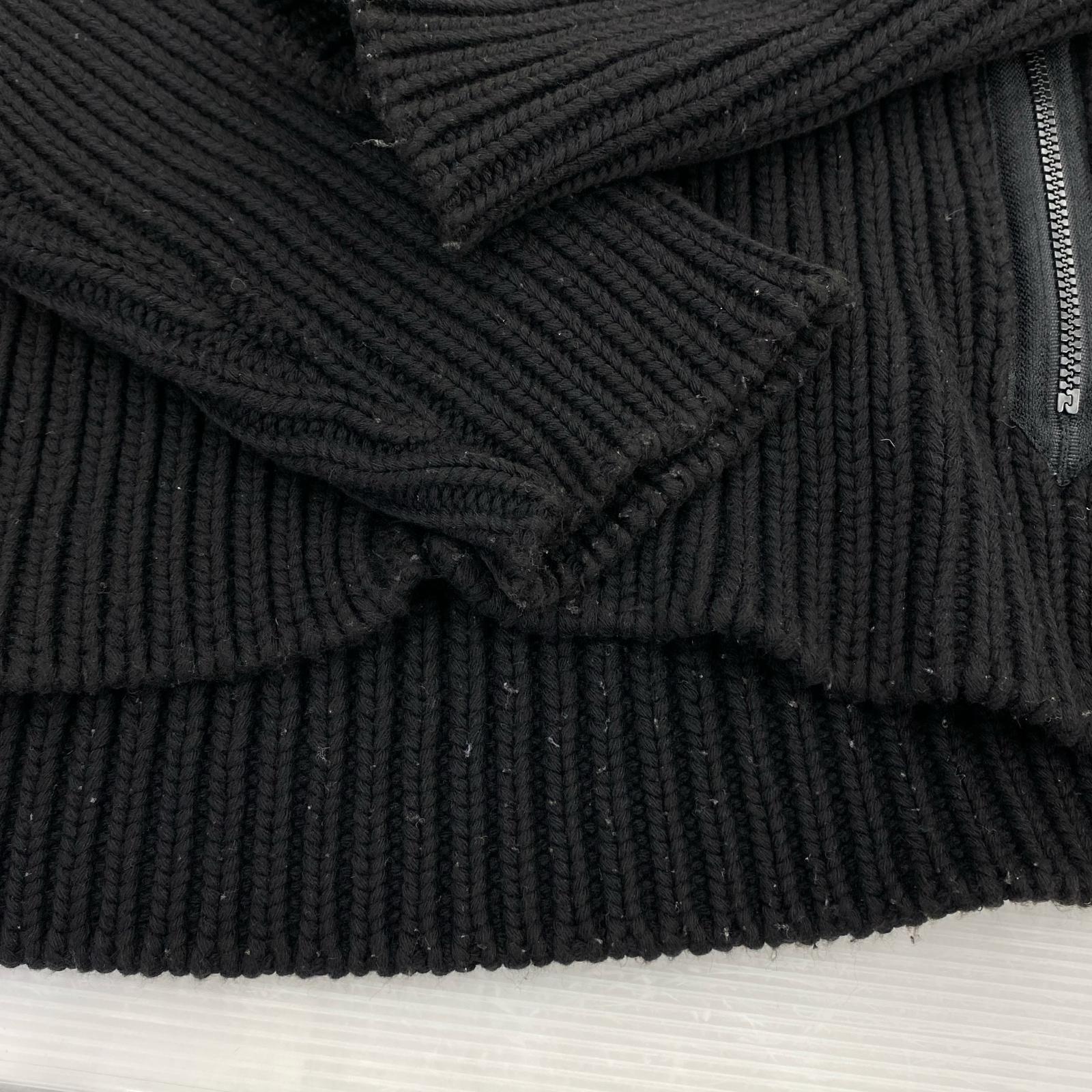 ジャケット 00s STONE ISLAND フード付ニットジャケット M ブラック M ブラック