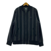 ブルゾン Wool Stripe Bomber Jacket BLK L ブラック