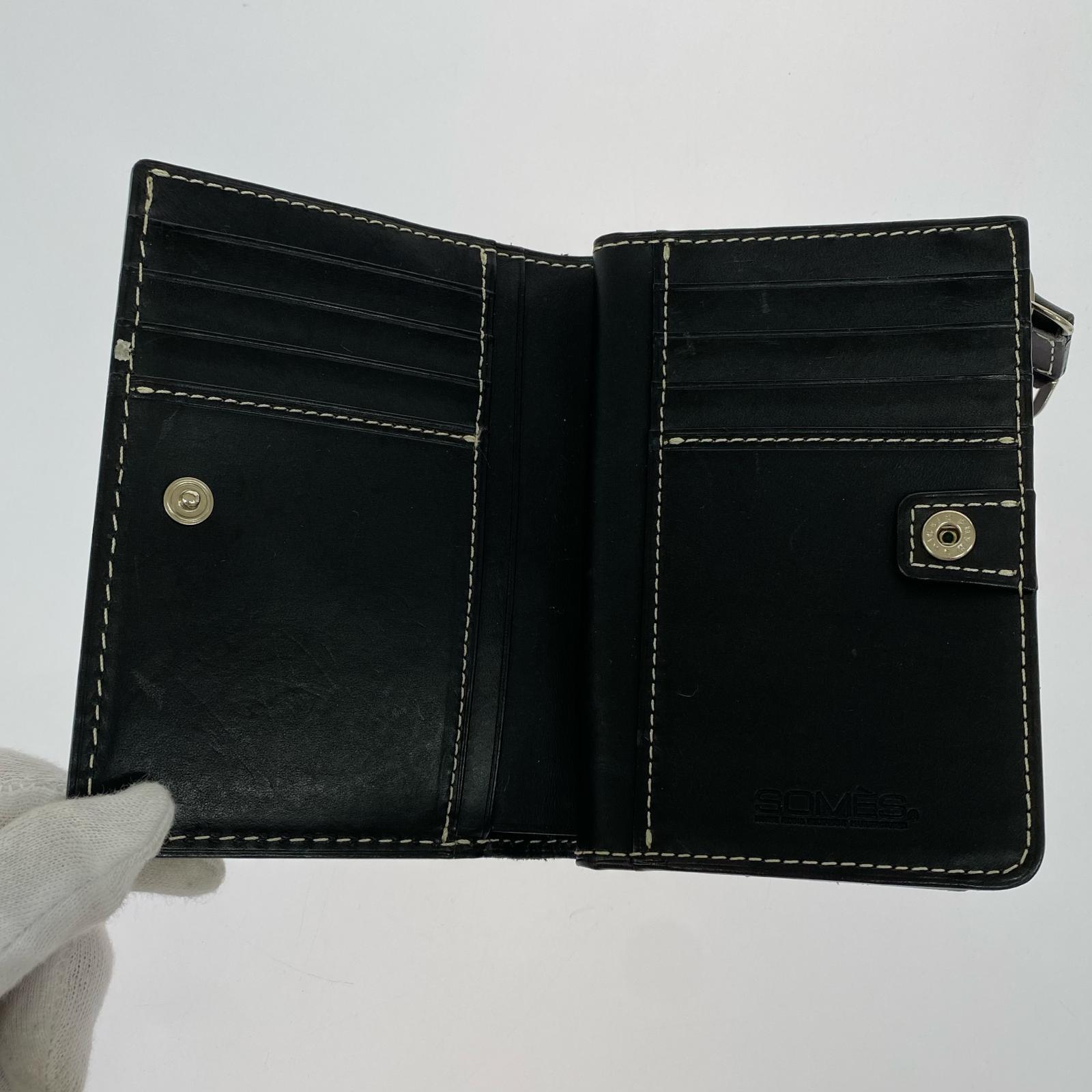 コンパクトウォレット SOMES SADDLE 黒 ブラック