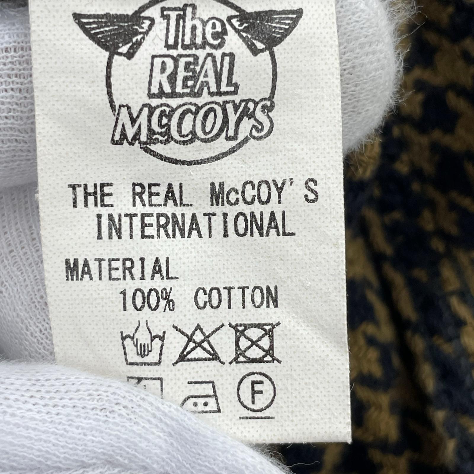 長袖シャツ REAL McCOY’S HOUNDSTOOTH FLANNEL SHIRT (15) ブラウン