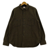 長袖シャツ REAL McCOY’S HOUNDSTOOTH FLANNEL SHIRT (15) ブラウン