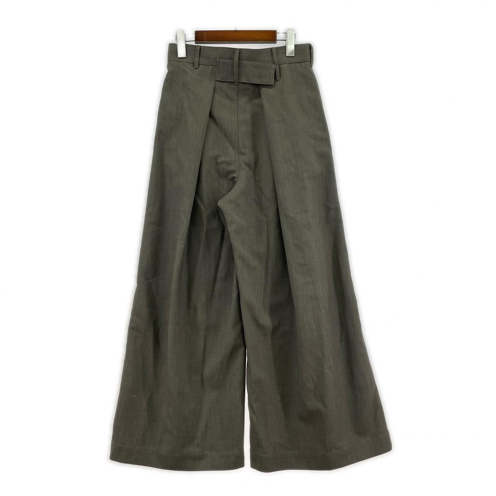 パンツ VOAAOV/25AW/ROUTINE TUCK WIDE PANTS/グレー 0 グレー