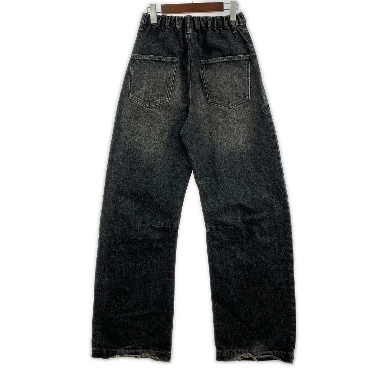 デニムパンツ KAIKO 24AW THE DENIM WIDE FIT VINTAGE 1 ブラック
