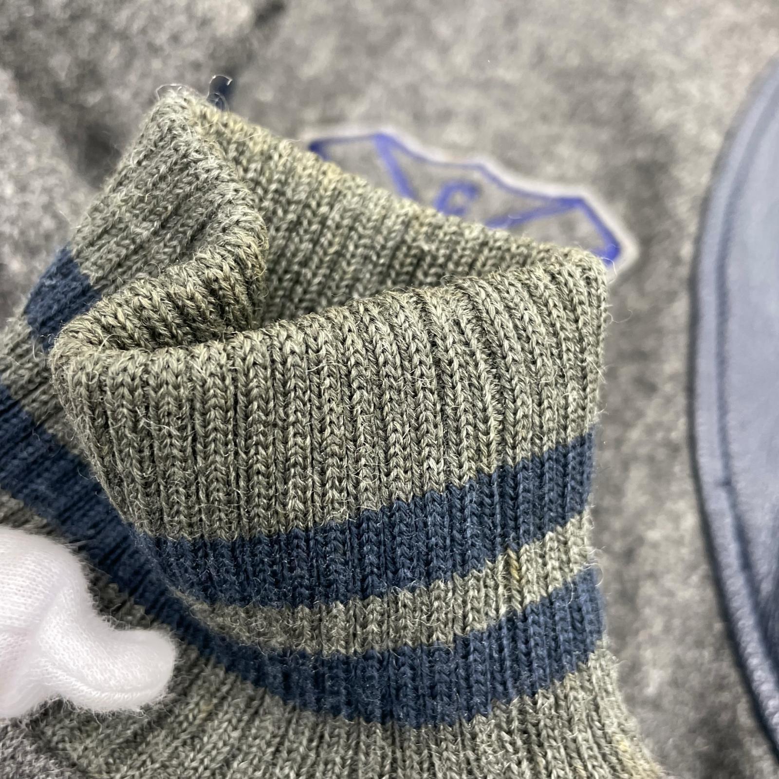 ジャケット スタジャン ウール グレー M グレー