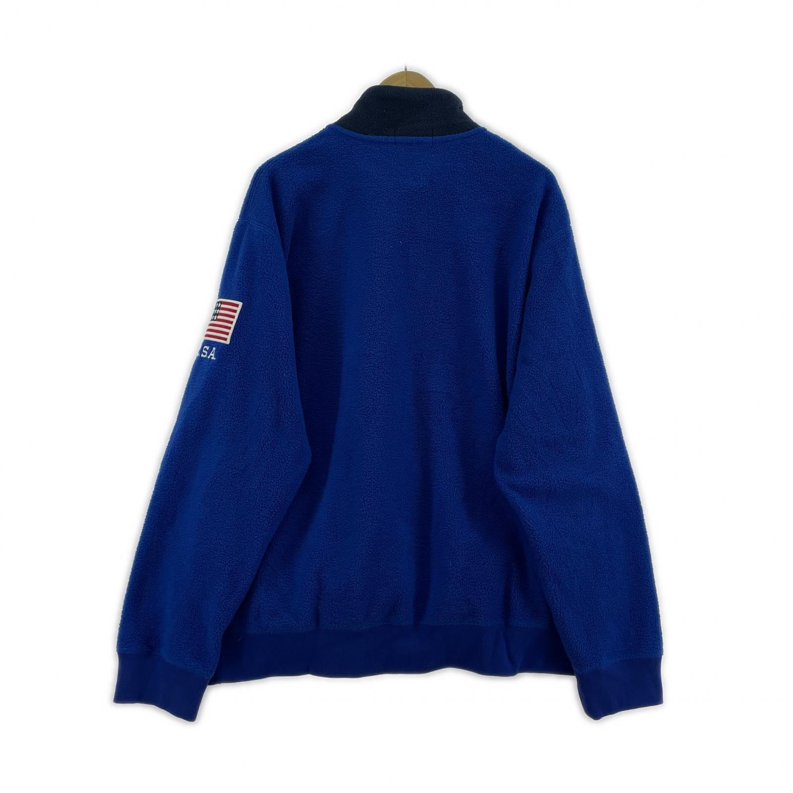 ジャケット フリースハーフジップ ブルー(XL) ブルー