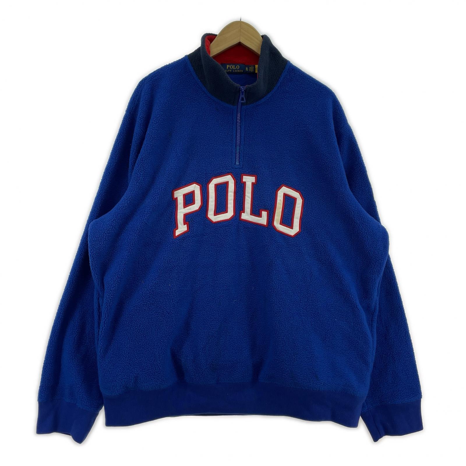ジャケット フリースハーフジップ ブルー(XL) ブルー