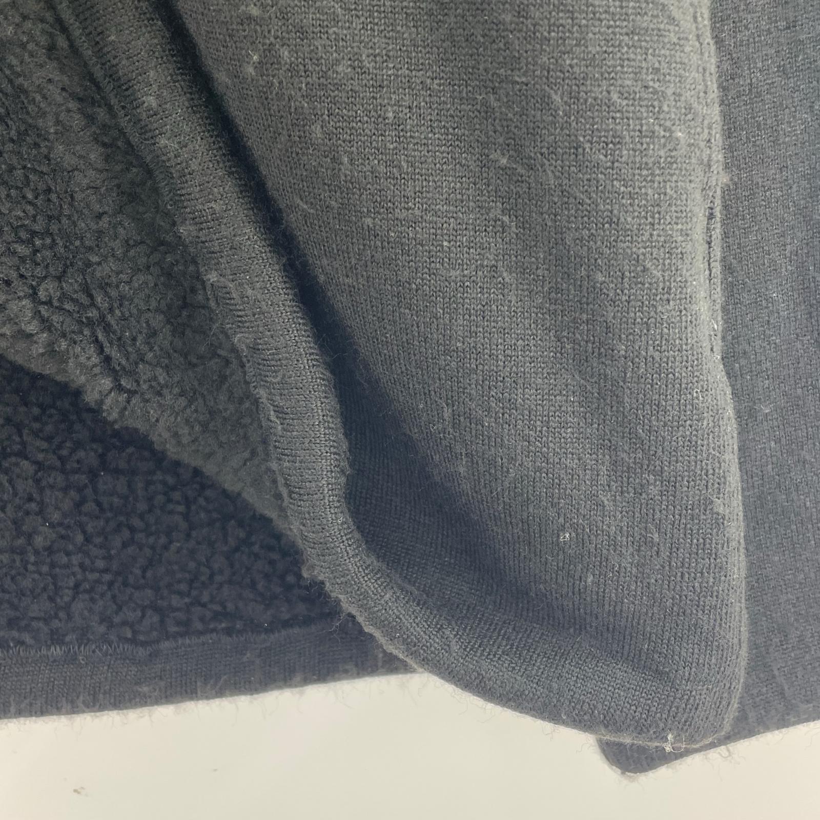 長袖Tシャツ 裏ボア ヘンリーネック 黒 (44) ブラック