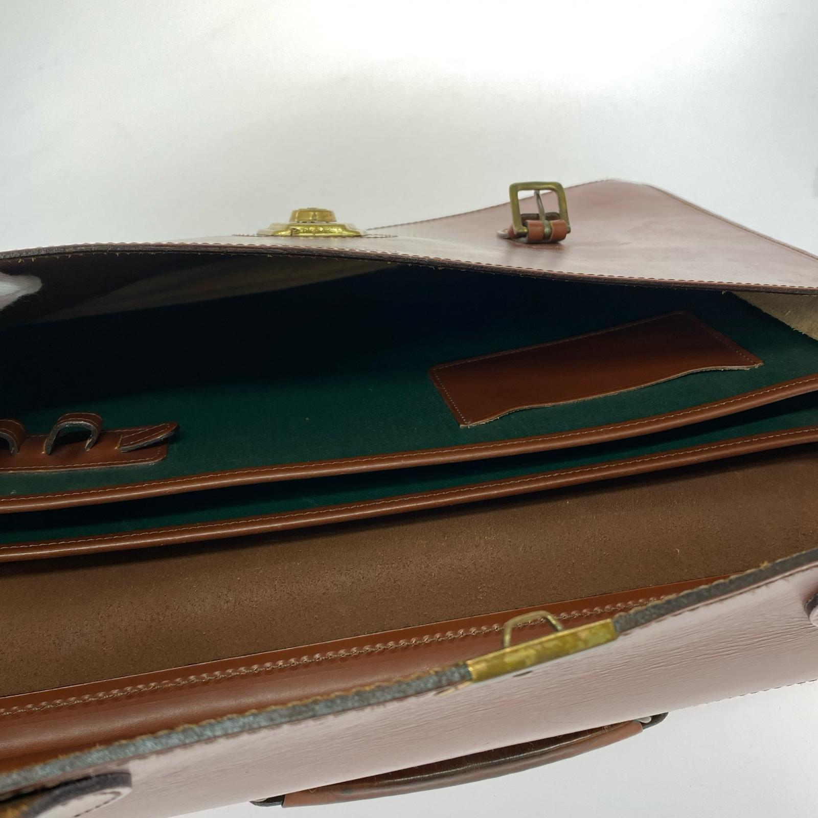 ブリーフケース COMPARTMENT BRIEF CASE 茶 ブラウン