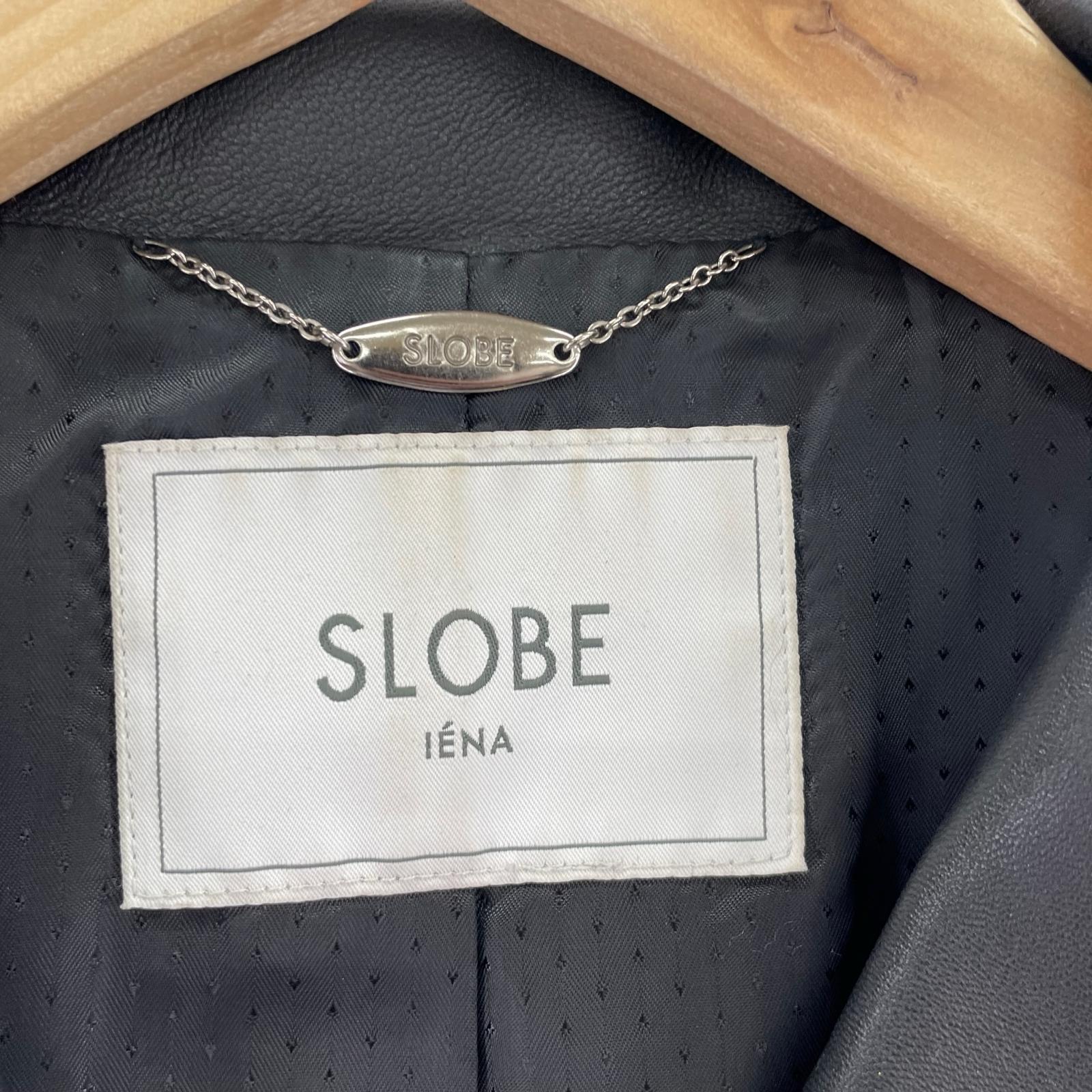 レザージャケット SLOBE IENA ダブルライダースジャケット (36) 黒 36 ブラック