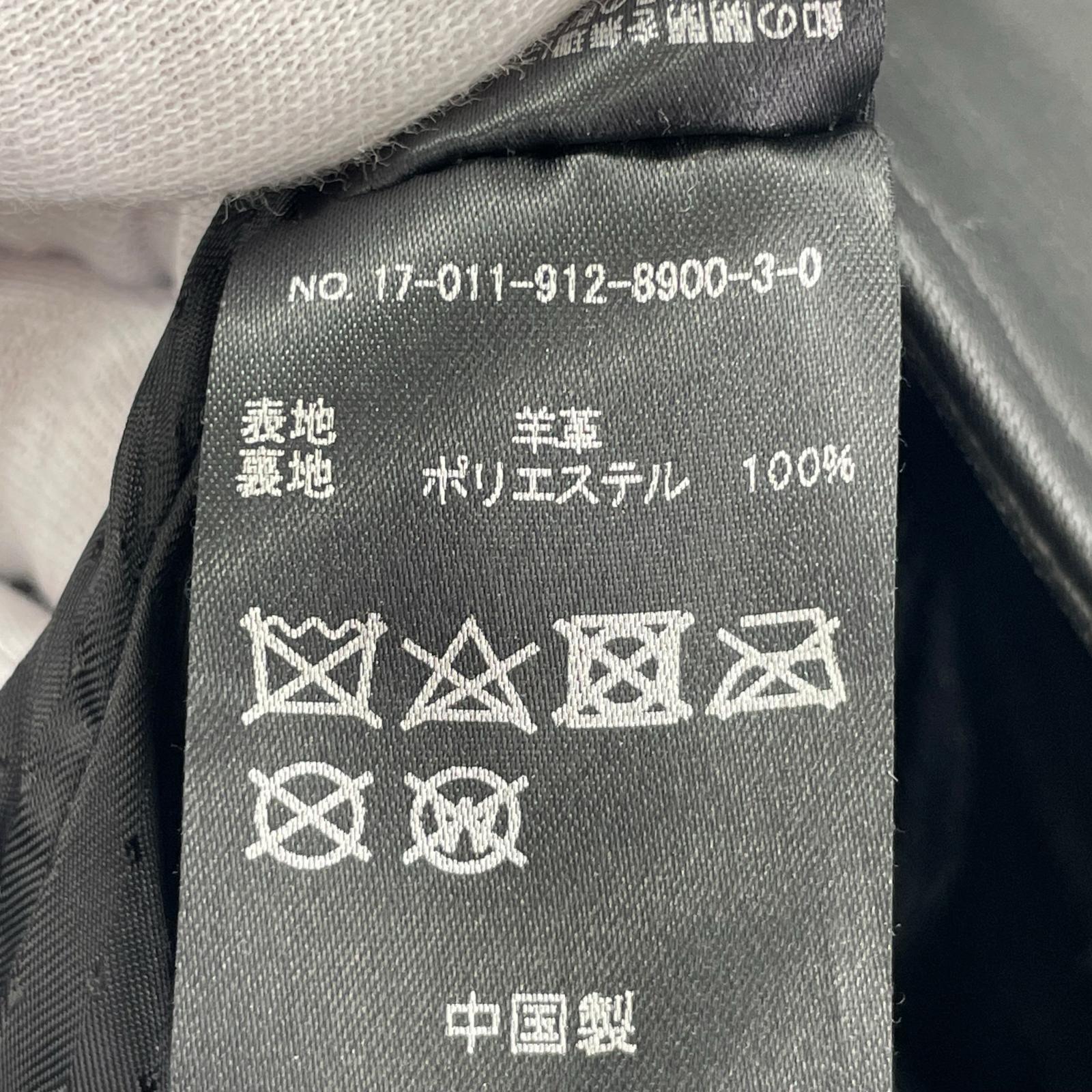 レザージャケット SLOBE IENA ダブルライダースジャケット (36) 黒 36 ブラック