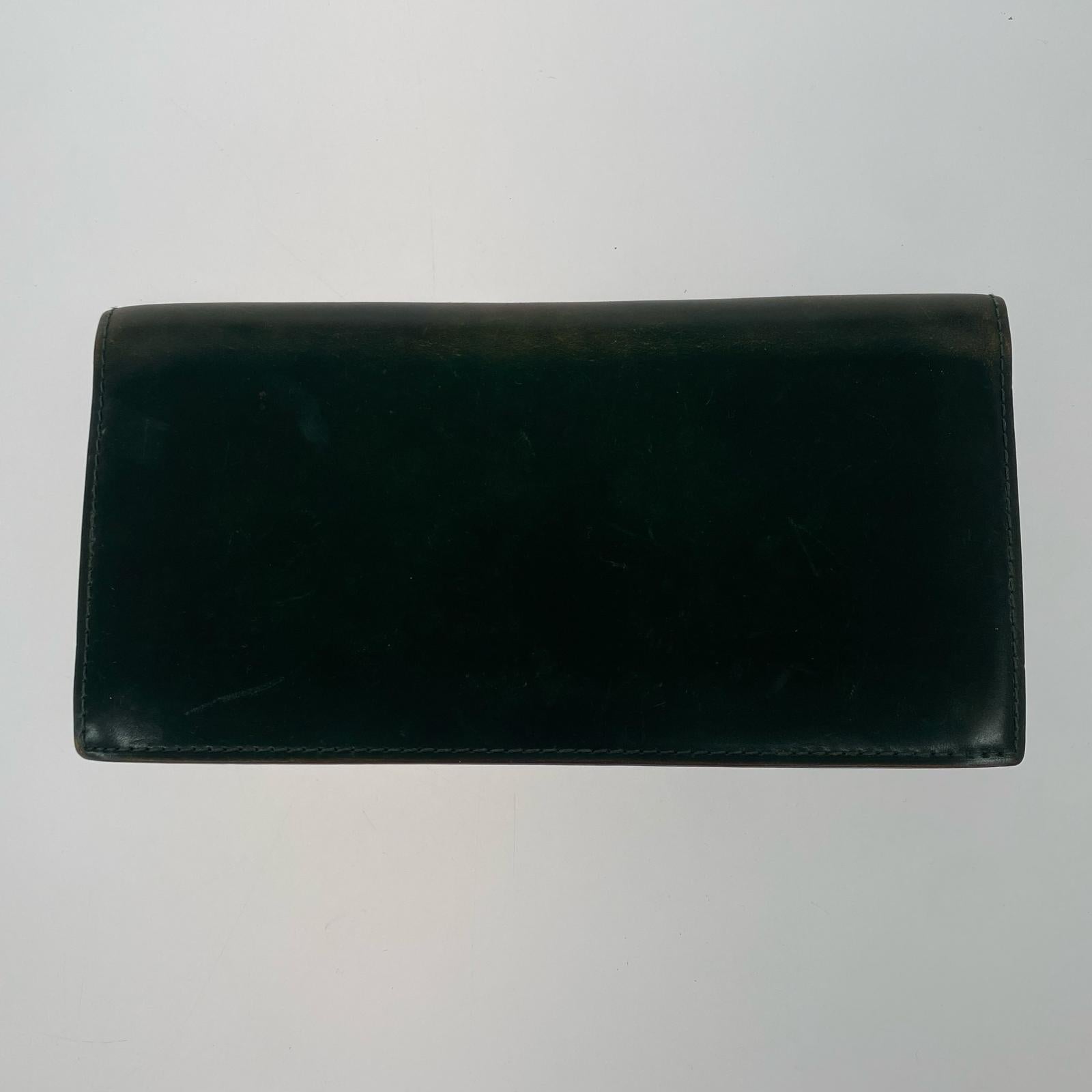 長財布 コードバン 緑 グリーン