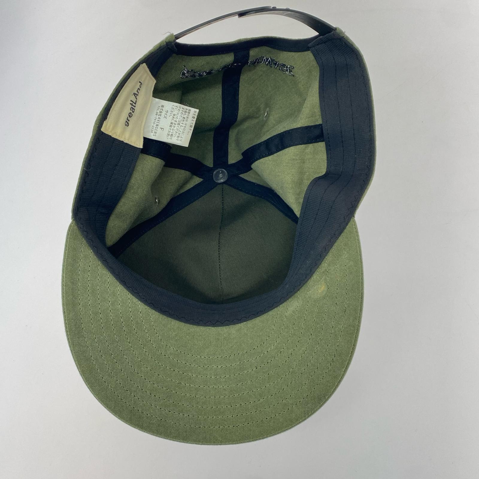 キャップ greatLAnd ORIGINAL SADE cap 刺繍6パネルキャップ F オリーブ