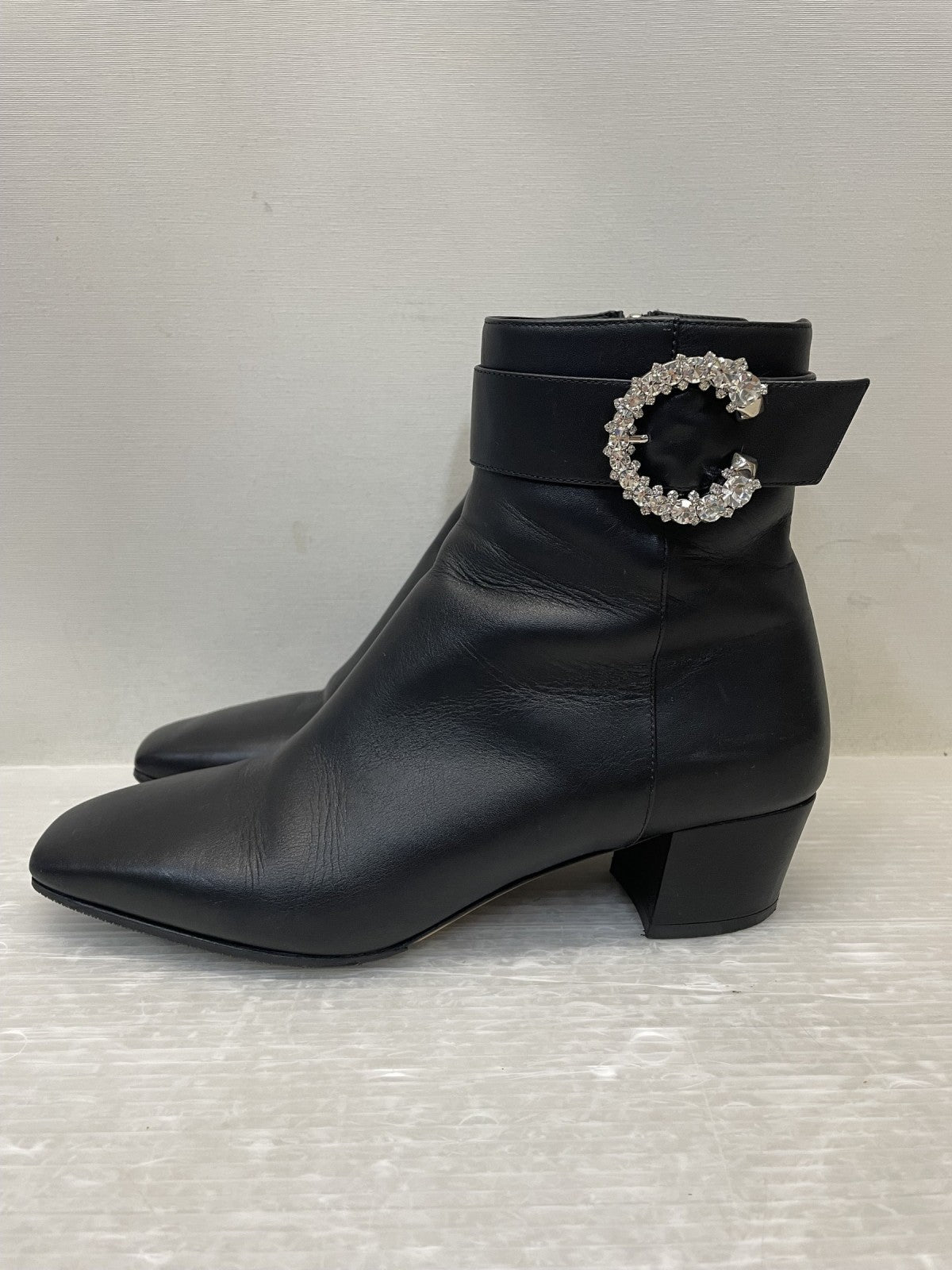 JIMMY CHOO クリスタルバックル ブーツ