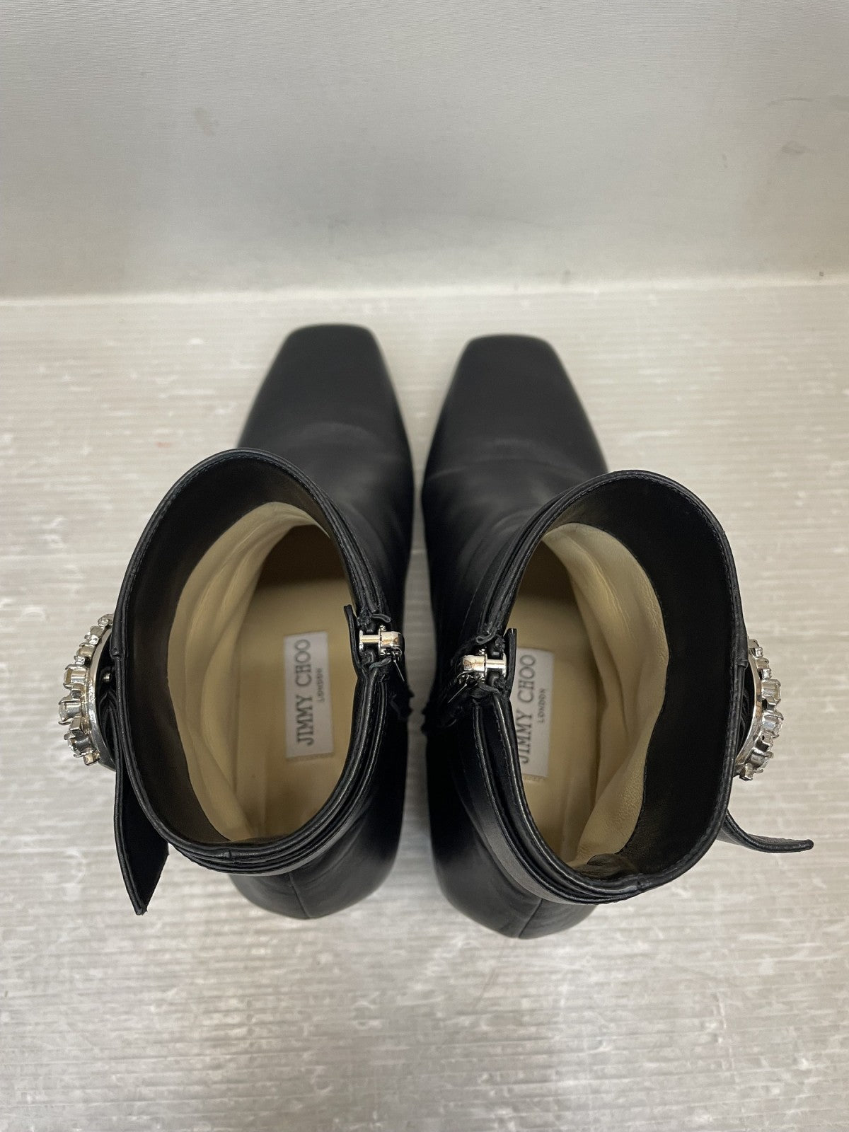 JIMMY CHOO クリスタルバックル ブーツ