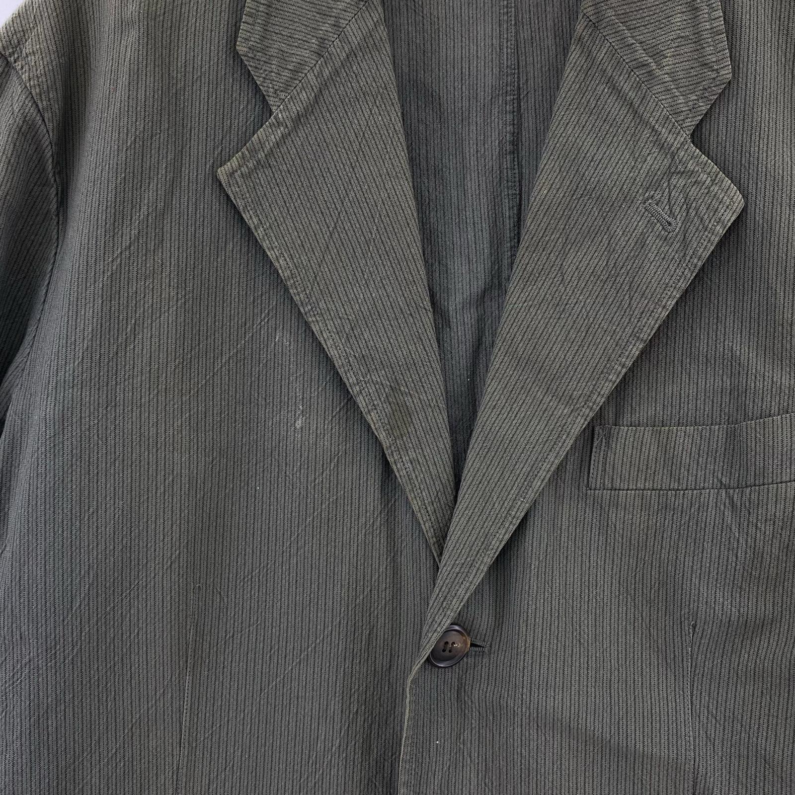 テーラードジャケット ISSEY MIYAKE ストライプ 2Bジャケット 2 グレー 2