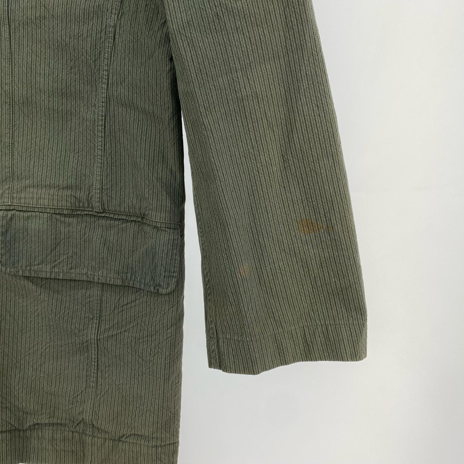 テーラードジャケット ISSEY MIYAKE ストライプ 2Bジャケット 2 グレー 2