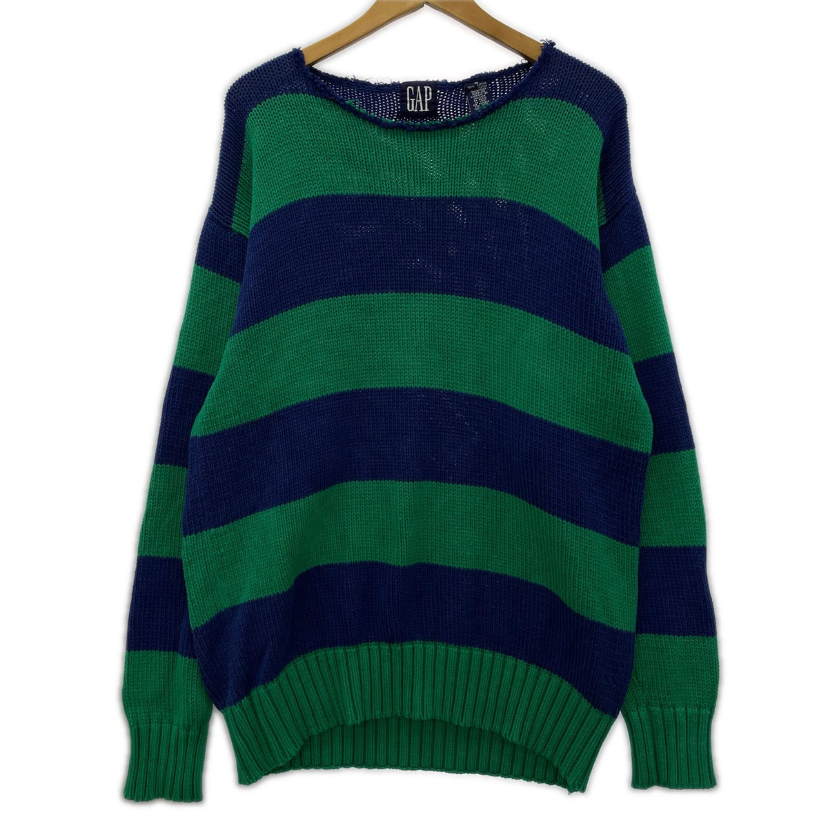 ニット OLD GAP 90s頃 コットンニット/ボーダー/ツートン M