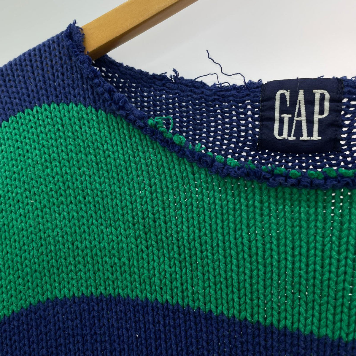 ニット OLD GAP 90s頃 コットンニット/ボーダー/ツートン M