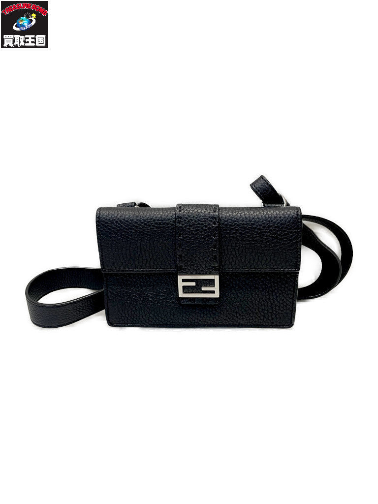 FENDI セレリア バゲットスリムクラッチ ウォレットバッグ ブラック