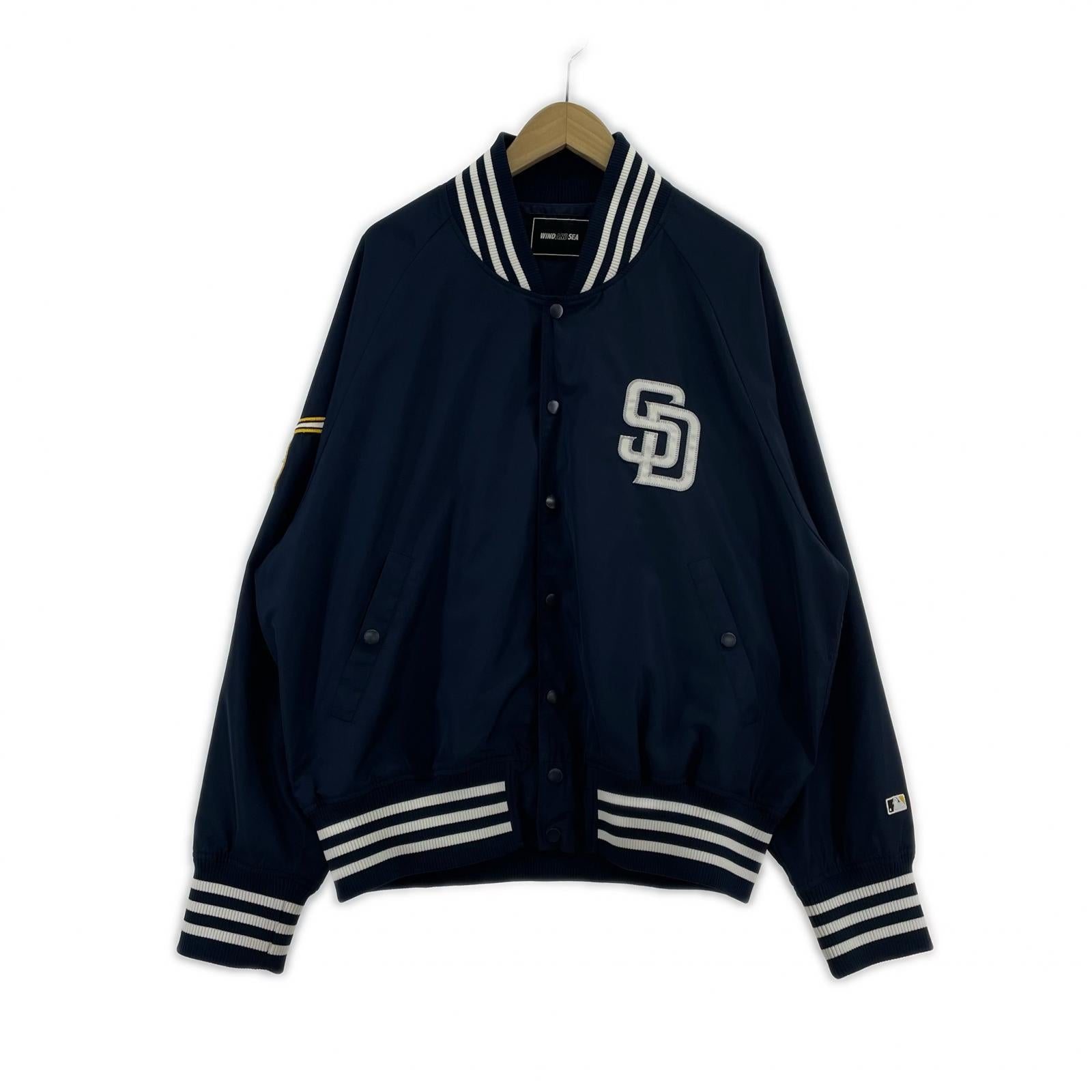 ブルゾン Satin Blouson NYV L L ネイビー