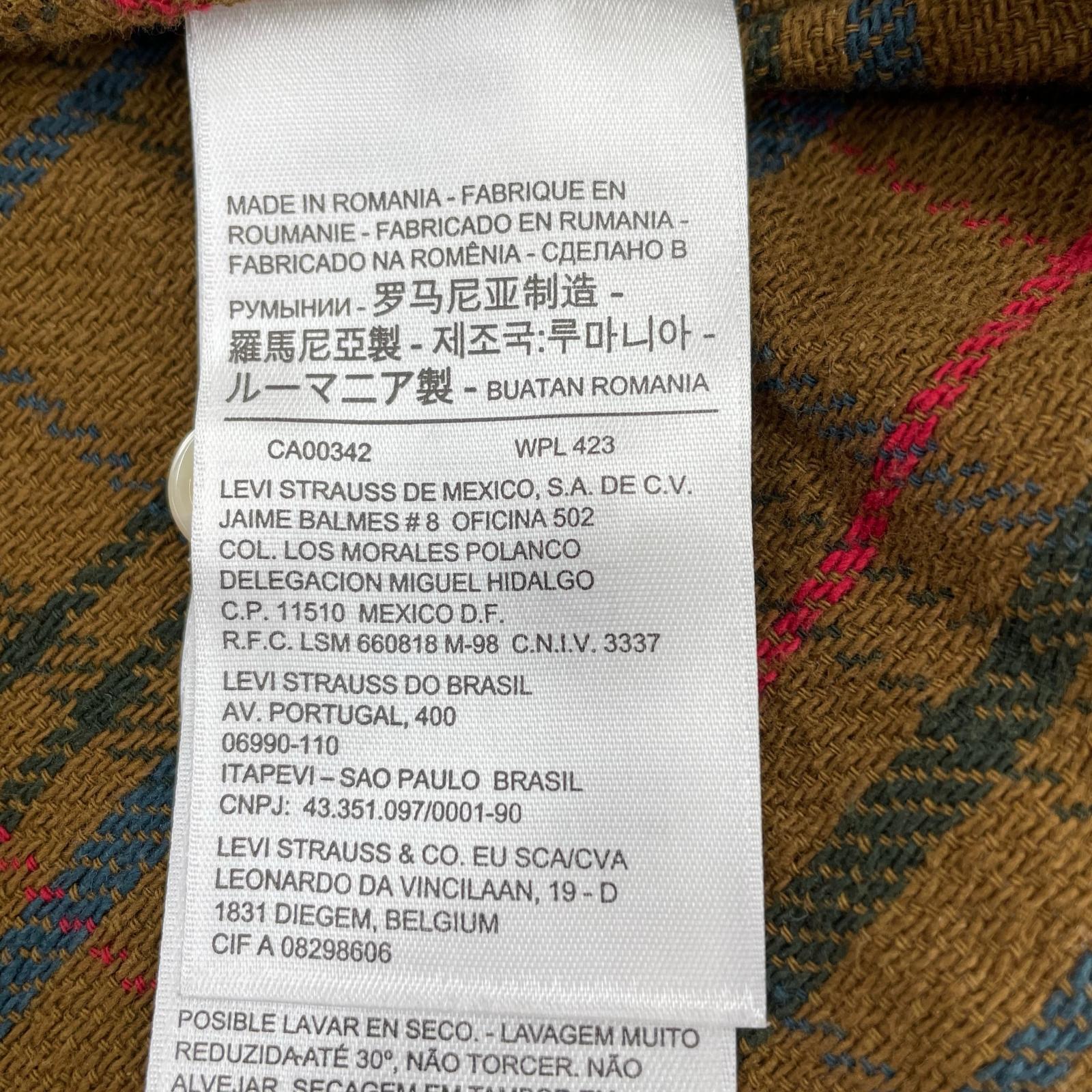 長袖シャツ LVC ウエスタンチェックシャツ 茶(M) M